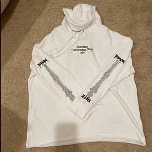 Justin Bieber White Purpose Tour Hoodie size M